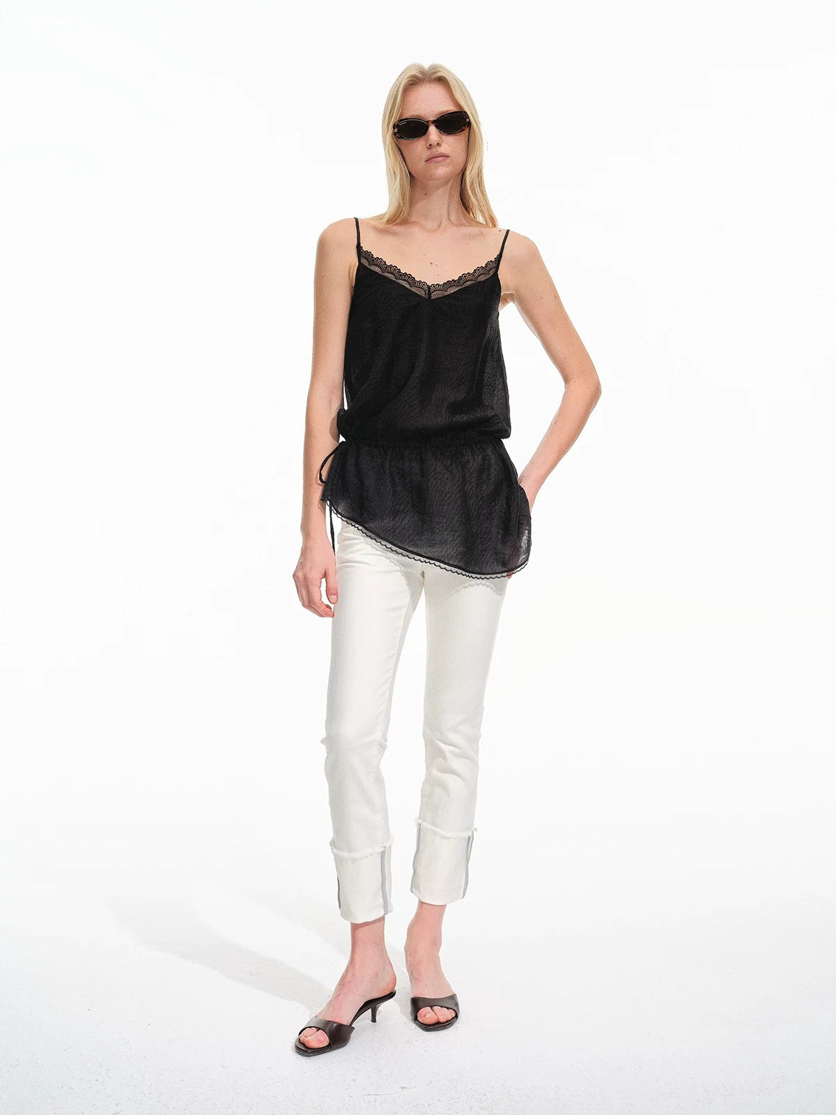 Lyocell Satin Lace Cami Top