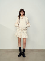 Lace-Trimmed Jacket & Skirt Set