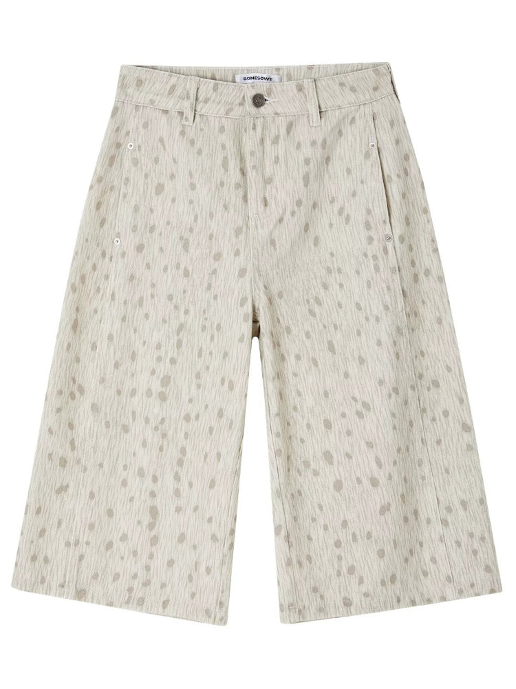 Spotted Deer Denim Shorts