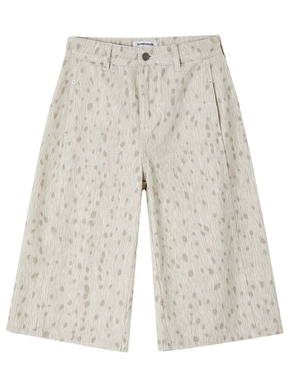 Spotted Deer Denim Shorts