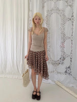 Rhinestone Ruffle Camisole Top