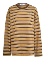 Retro Striped Relaxed Cotton T-Shirt