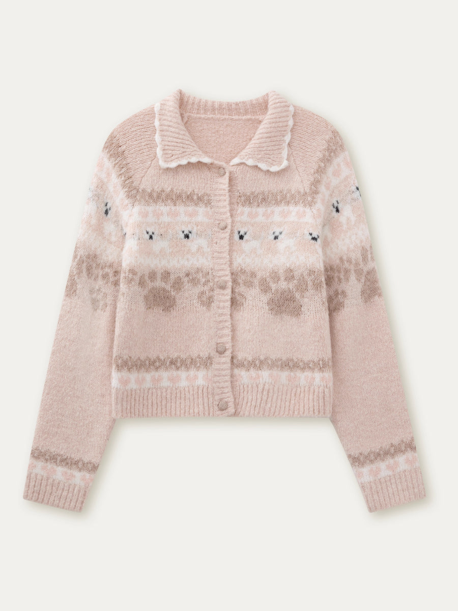 “Fair Isle Pup” Vintage Knit Set