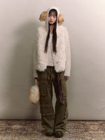 Shearling Logo Pin Curly Vest