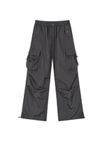 Mesh Pocket Cargo Wide-Leg Pants