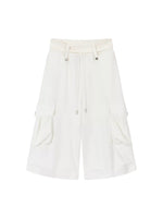 Waffle Cargo Cropped Pants