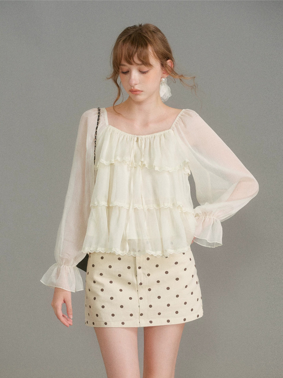Chiffon Ruffle Blouse