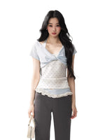 Lace Polka Halter Set