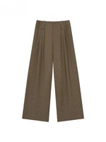 Gray & Khaki Rhinestone Wide-Leg Pants