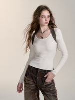 Slim Fit Knit Blouse
