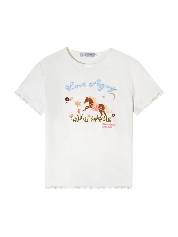 Embroidered Graphic T-shirt