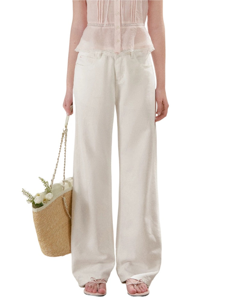 Soft Denim Straight Jeans