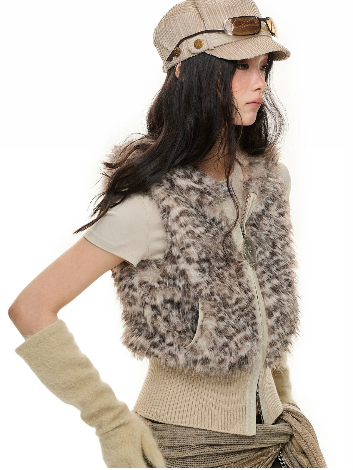 Leopard Faux Fur Vest