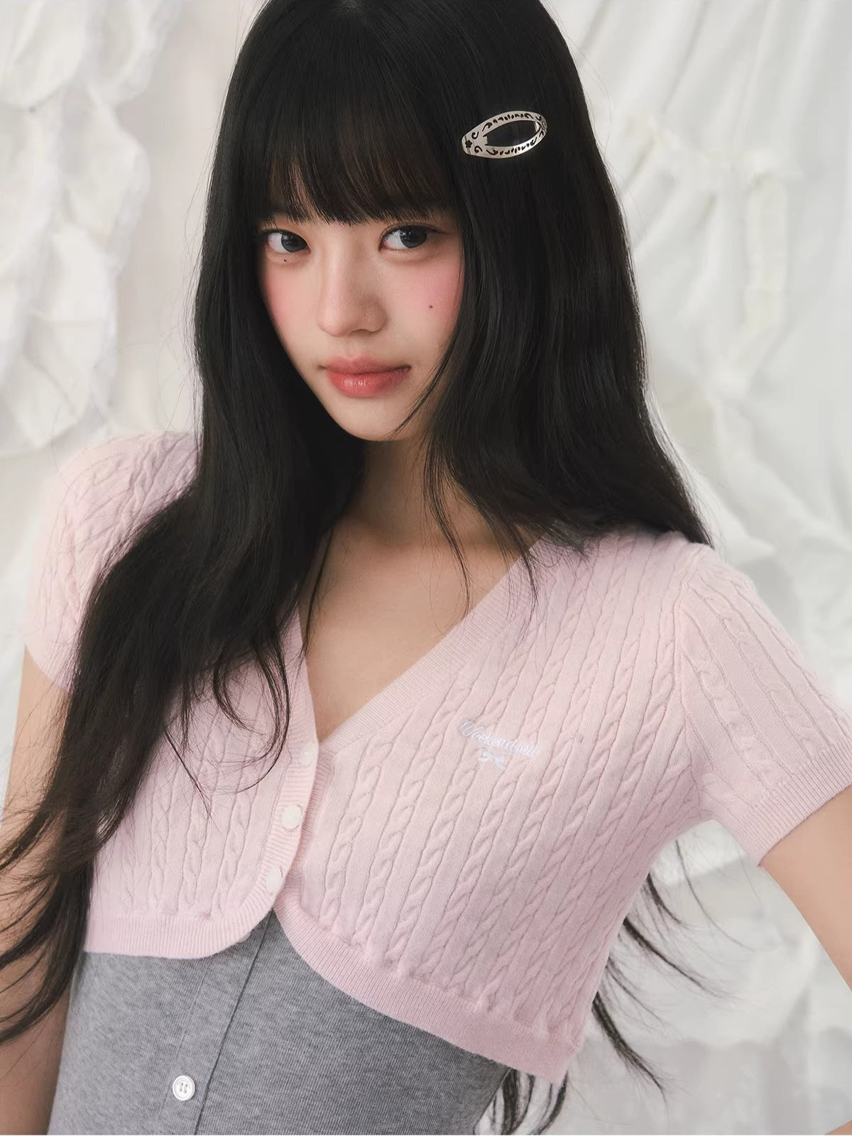 Color-Blocked Knit Two-Piece Top