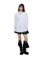 Striped Puff A-Line Mini Skirt