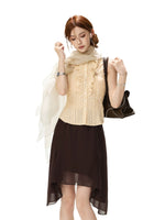 Textured Ruched Vest Top