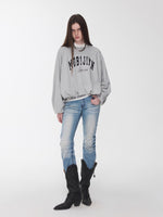 Retro Letter Print Balloon Sweatshirt