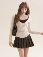 Lace Layered V Neck Top