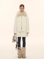 Wool-Blend Zip-Up Knit Jacket Set