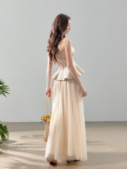 Jacquard Tulle Two Piece Set