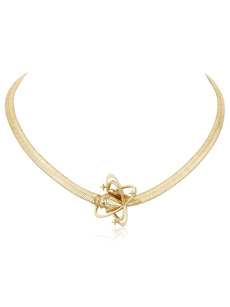 Seashell Star Snake Chain Choker