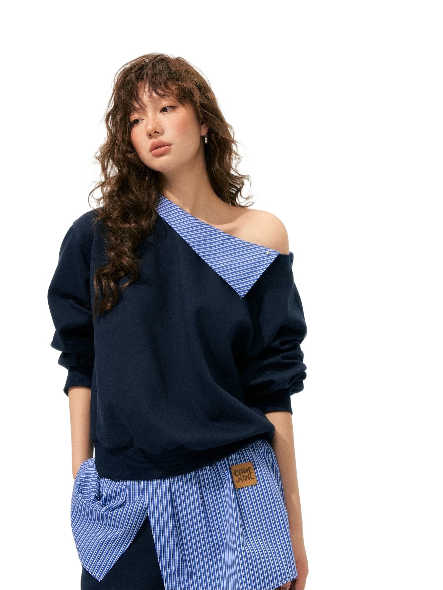 Detachable Collar Sweatshirt Set