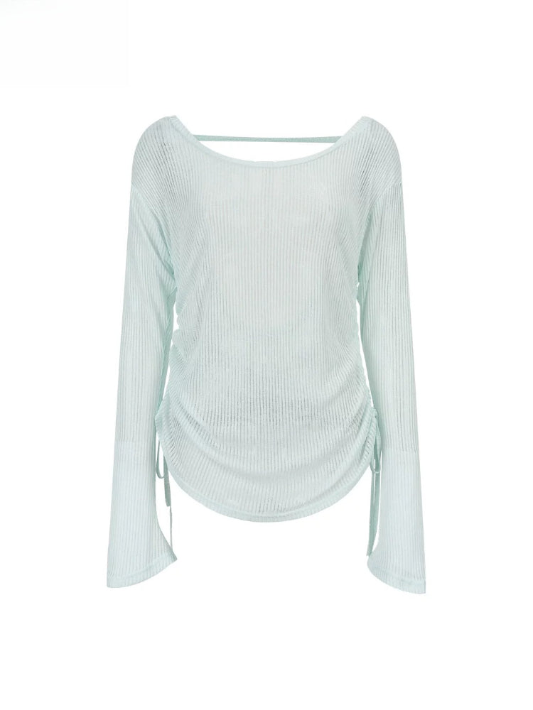 Sheer Knit Cover Top