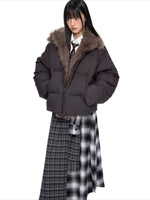 Vintage Fur Collar Down Jacket