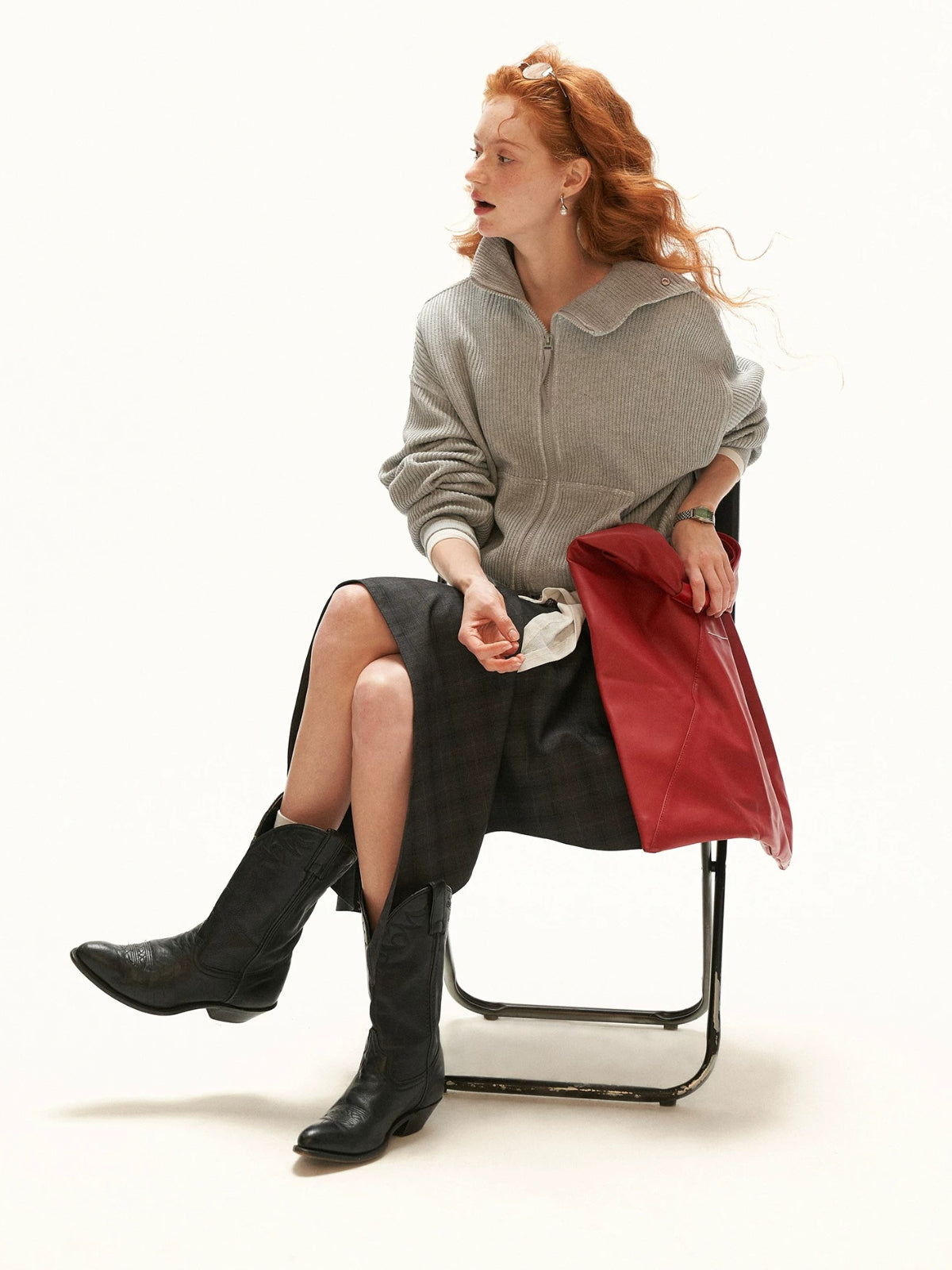 Structured Zip Knit Cropped Jacket