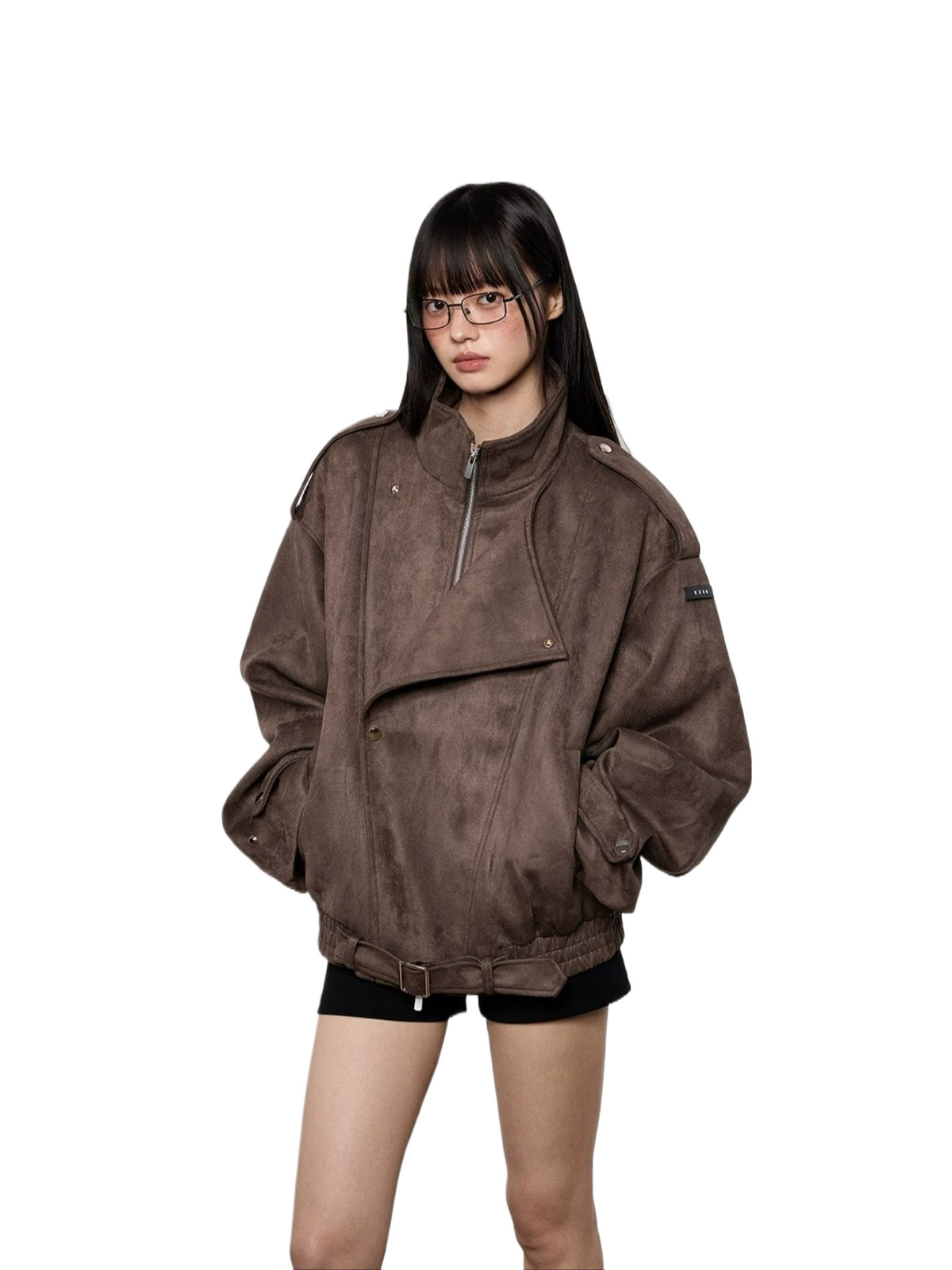 Oversized Faux Suede Jacket