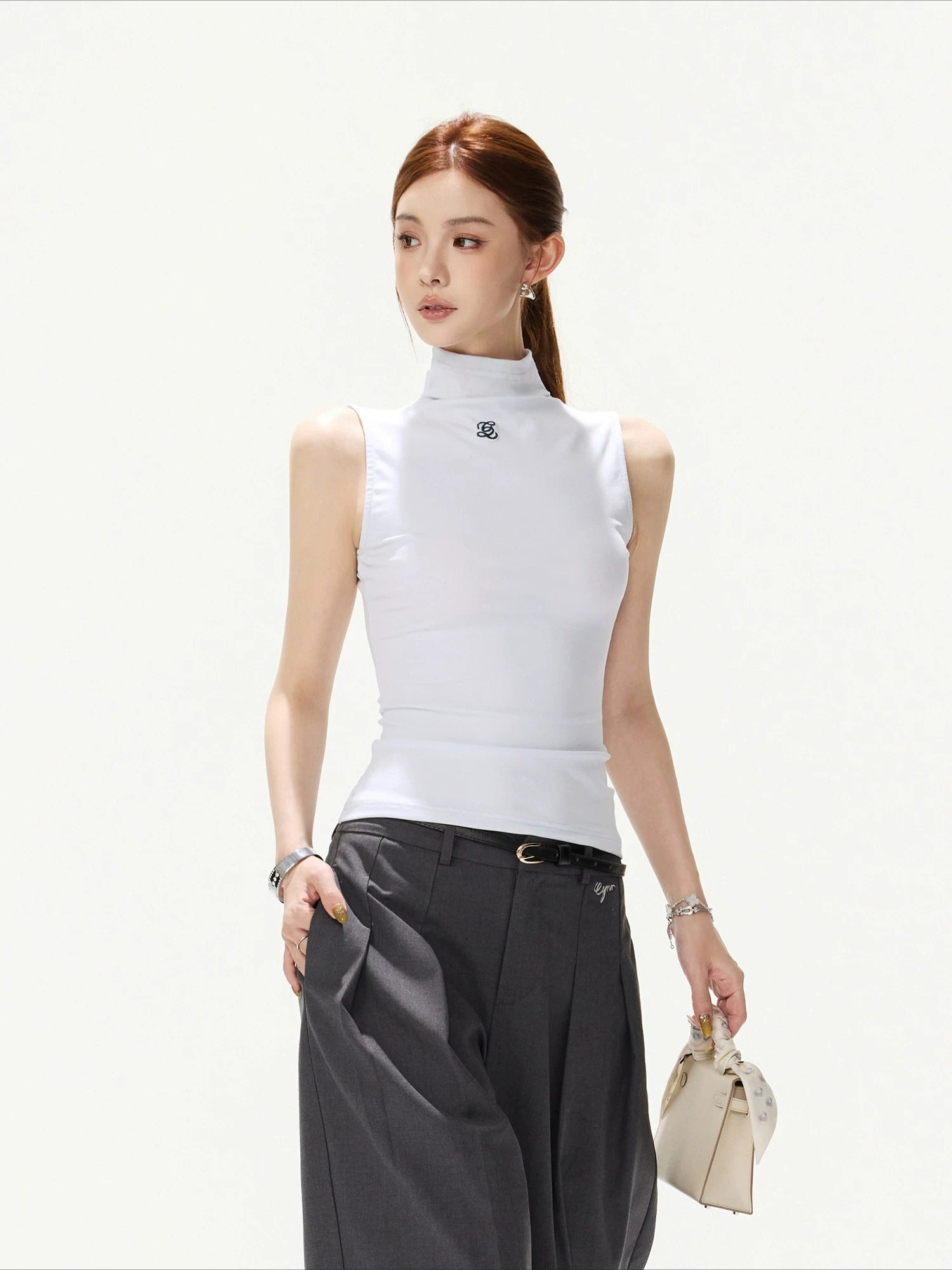 Mock Neck Knit Tank