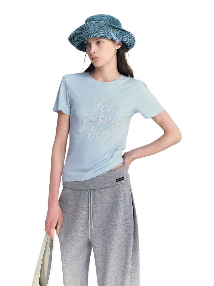 Beaded Letter T-shirt