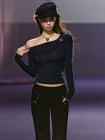 Asymmetrical Embroidered Top
