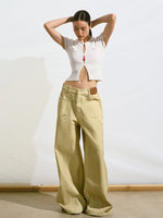 Vintage Washed Loose Casual Wide-Leg Pants