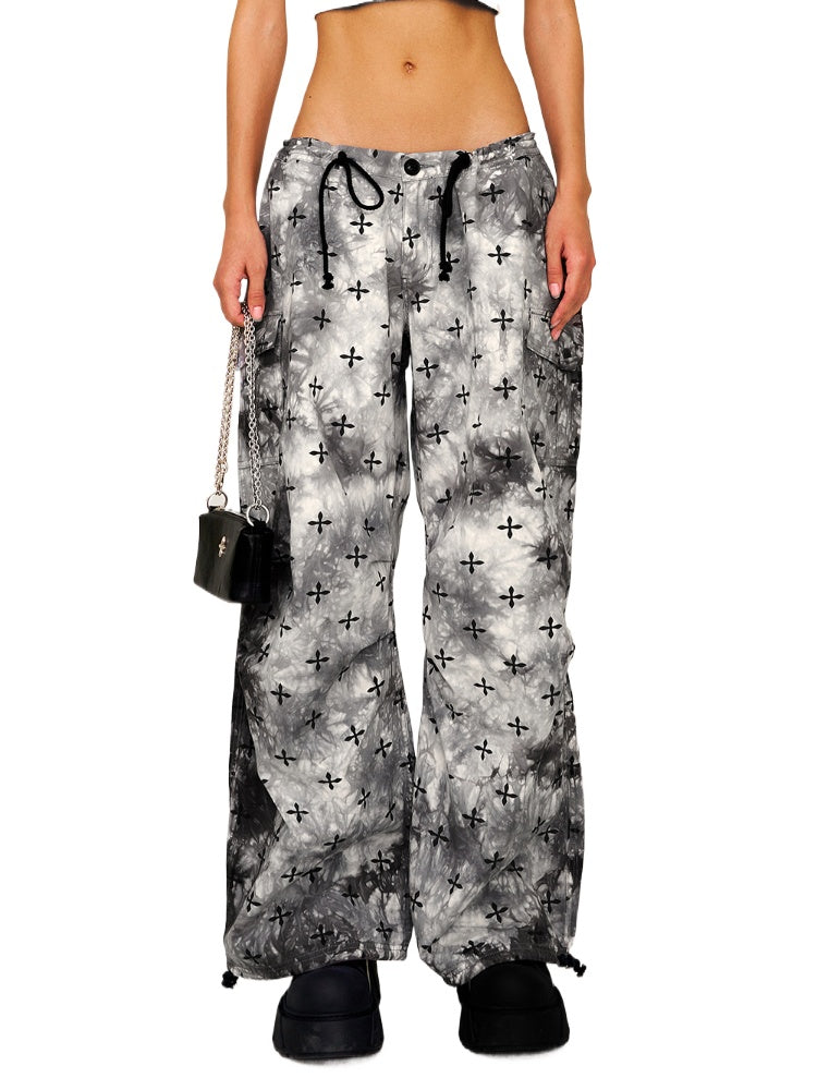Tie-Dye All-Over Print Casual Cargo Pants