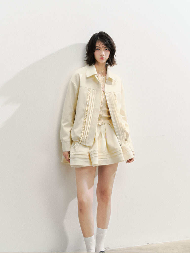 Versatile Pleated Puff Skirt