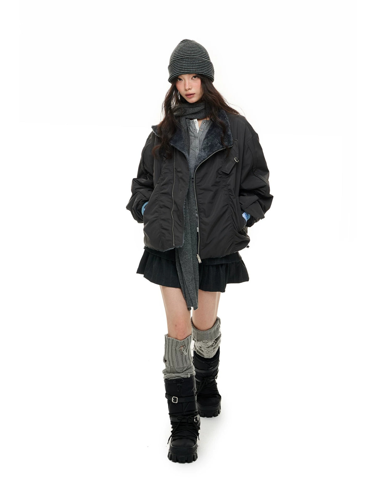 Double Sided Fleece Padded Coat