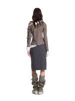 Layered Cable Knit Button Top