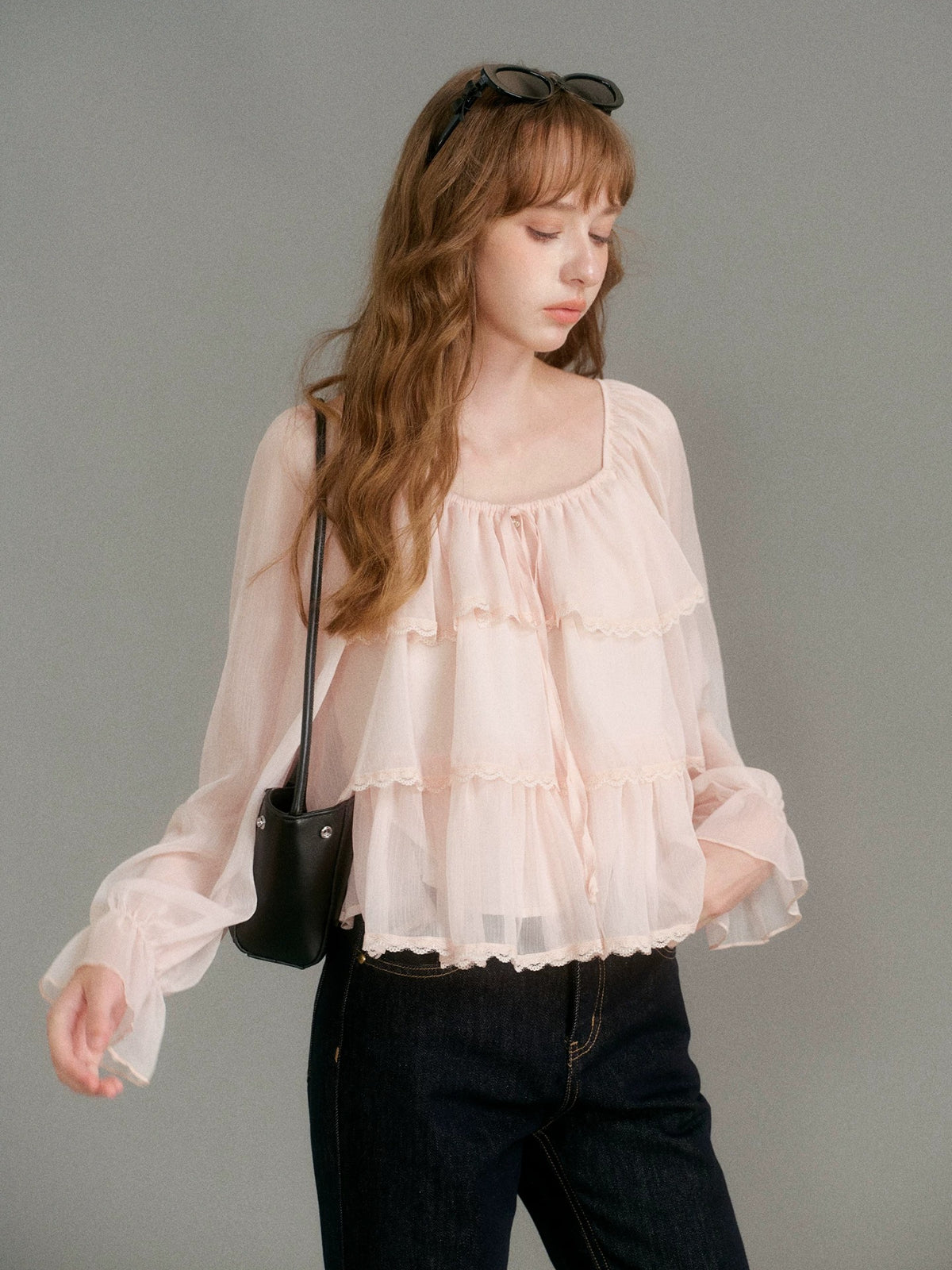 Chiffon Ruffle Blouse