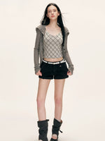Low Rise Denim Shorts