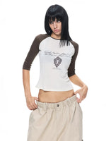 Contrast Raglan Graphic T-Shirt