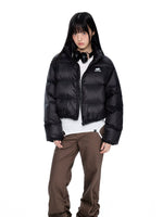 Maillard Cropped Down Puffer Jacket