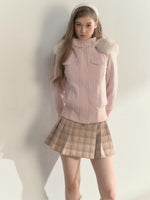 Vintage Wrap Plaid Pleated Skirt