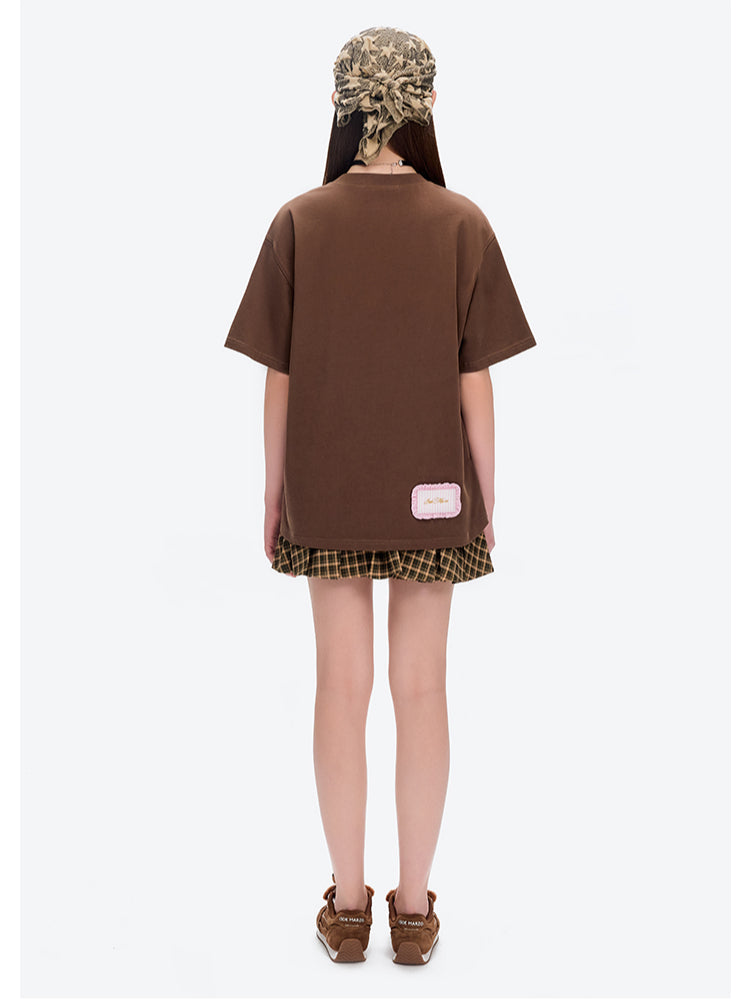 Sleepy Bear Contrast Cotton T-shirt