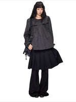 Pleated Skirt Flare Pants