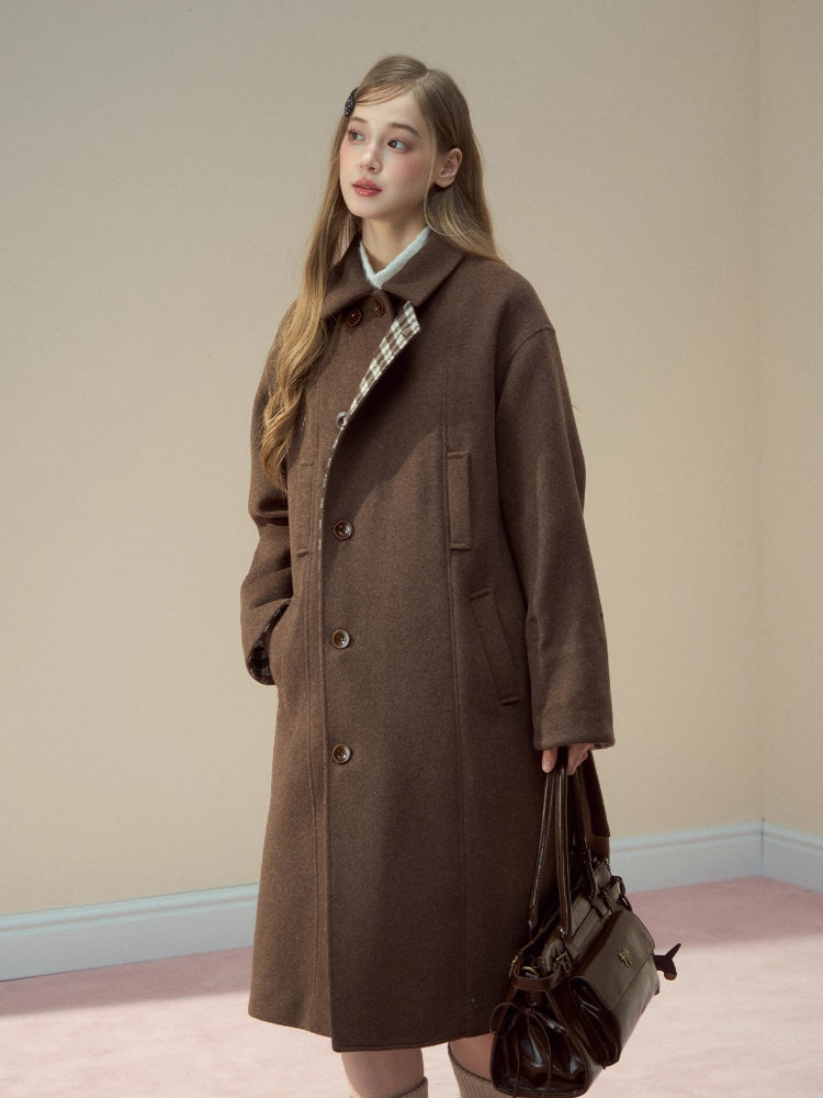 Pink &amp; Brown &quot;Berlin Avenue&quot; Plaid Coat