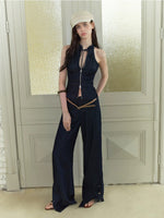 Halter Denim Top & Pants Set