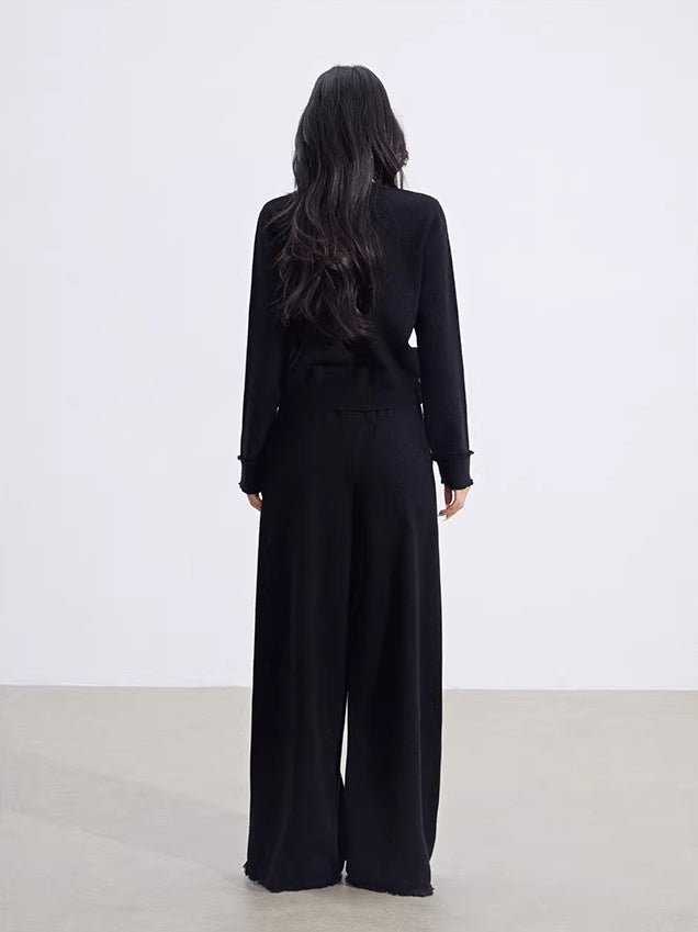 Black &amp; Gray Layered Knit Set