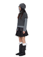Polka Dot Striped Layered Top