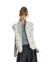 Floral Sherpa Fleece Vest